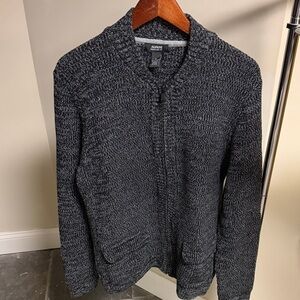 Alfani Charcoal Gray Zip-Up Men's Sweater